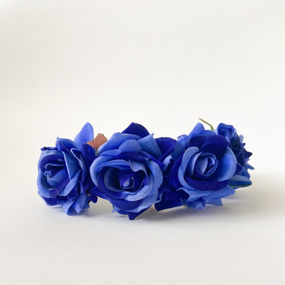 Blue Roses Headband - Picture 3 of 8